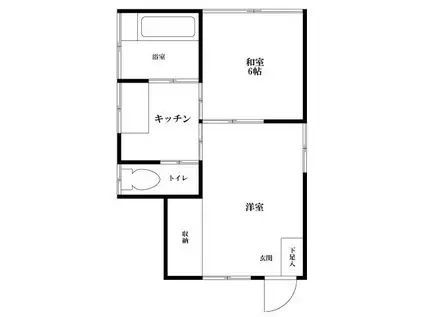小林アパート(2K/1階)の間取り写真