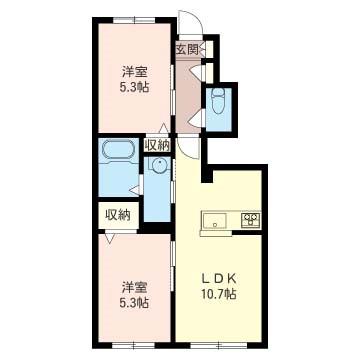 ステラメゾン西ヶ原(2LDK/1階)の間取り写真