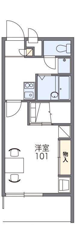 レオパレススカイ(1K/1階)の間取り写真