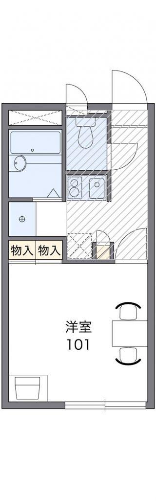 レオパレス桜町(1K/2階)の間取り写真
