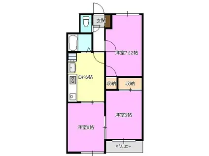 メゾン・ド・ファミール(3DK/3階)の間取り写真