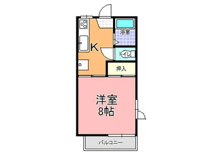 SUN・HEIGHTS(1K/1階)の間取り写真