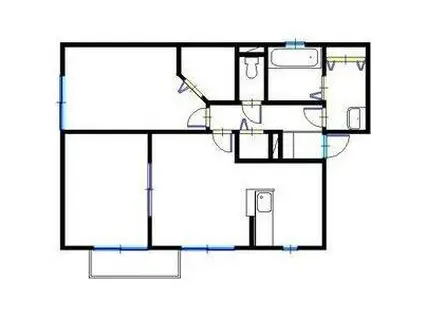 オークヒルズ(2LDK/1階)の間取り写真