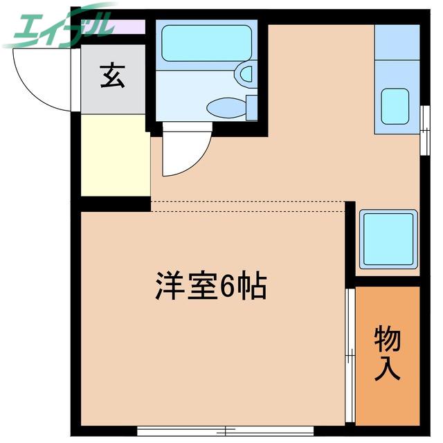 プチハイム追分(ワンルーム/1階)の間取り写真