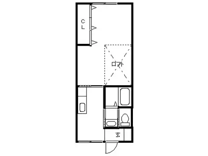 東グリーンホームズI(1K/2階)の間取り写真