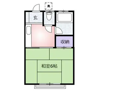 コーポ春日(1K/2階)の間取り写真