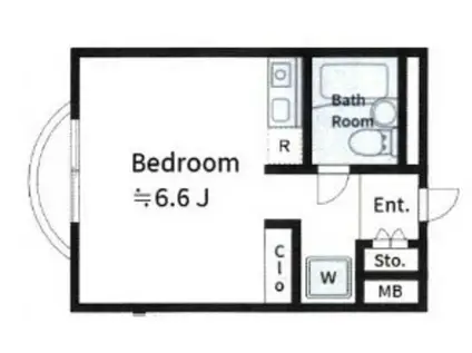 エヌユー・テラス鵜の木(ワンルーム/5階)の間取り写真