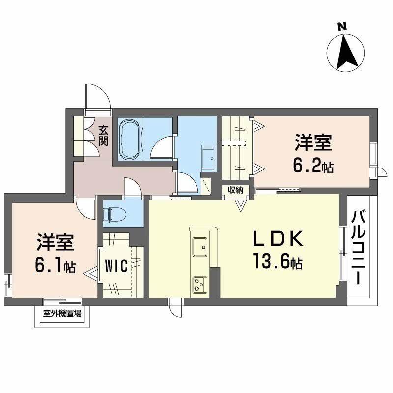 グランメゾン諏訪(2LDK/3階)の間取り写真
