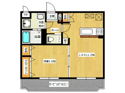 ミヨヒコHK-K1(1LDK/4階)の間取り写真