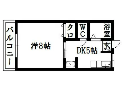 白羽ハイツIII(1DK/2階)の間取り写真