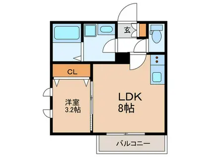 メゾン・ド・シェソワ(1LDK/3階)の間取り写真