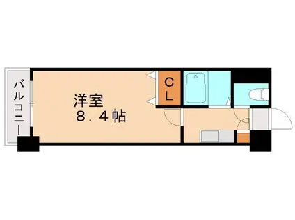 ギャラン筒井(1K/7階)の間取り写真