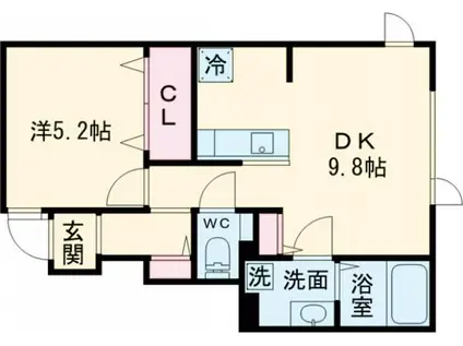NC TERRACEI(1DK/1階)の間取り写真