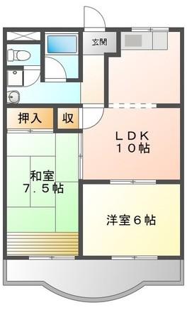 サンシャイン香久山(2LDK/3階)の間取り写真