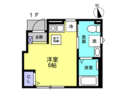 WOODPALVILLAGE大森(ワンルーム/1階)の間取り写真