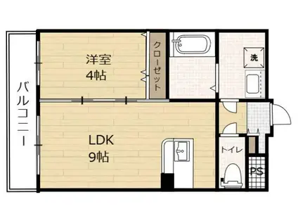 GRANDVIEW王子(1LDK/3階)の間取り写真