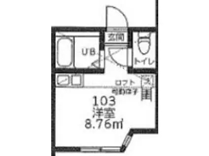 フー横浜鶴見(ワンルーム/1階)の間取り写真