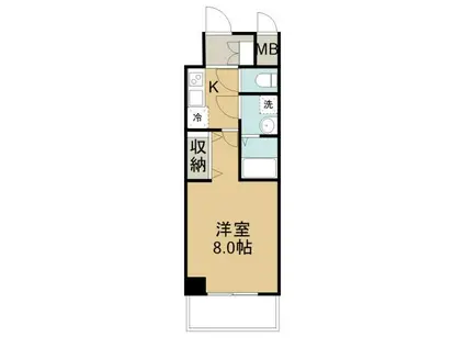 SーRESIDENCE四日市市堀木AMANTEキャン(1K/12階)の間取り写真