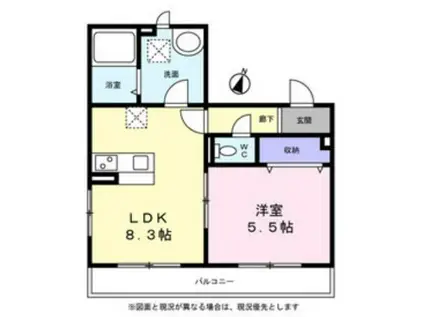 KSハウス(1LDK/1階)の間取り写真