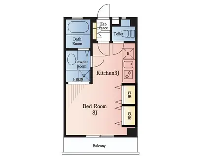 PERFUME OGIKUBO(ワンルーム/2階)の間取り写真