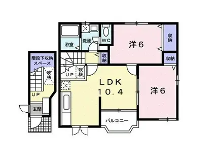 チアフル(2LDK/2階)の間取り写真