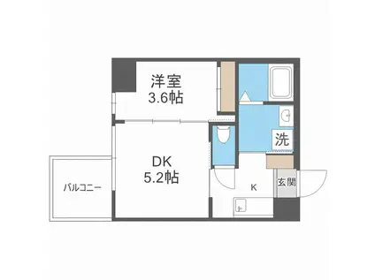 セレニテ本町リアン(2K/5階)の間取り写真