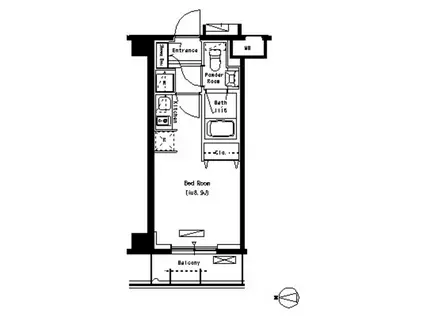 パークアクシス蒲田壱番館(ワンルーム/7階)の間取り写真