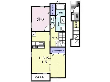 プラニシエ(1LDK/2階)の間取り写真