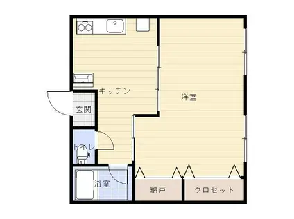 フェリス葵(1K/1階)の間取り写真