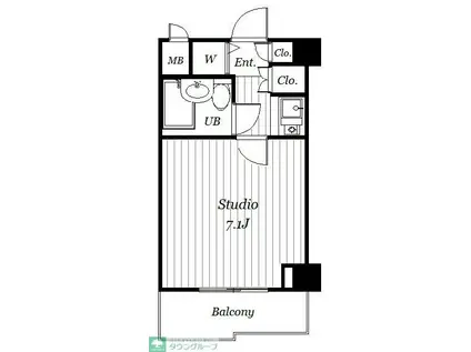 ストーク千川(1K/3階)の間取り写真