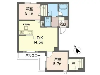 メゾン・クレール(2LDK/1階)の間取り写真