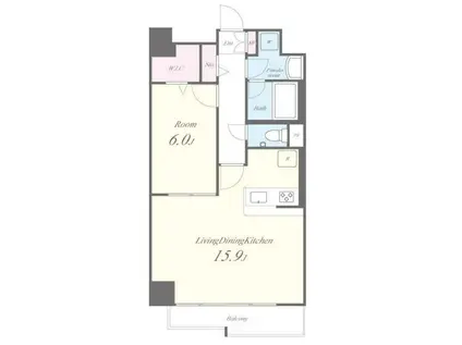 N RESIDENCE SUMIYOSHI エヌレジデンス住吉(1LDK/5階)の間取り写真