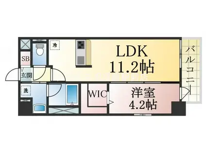 リアライズ神戸長田(1LDK/1階)の間取り写真