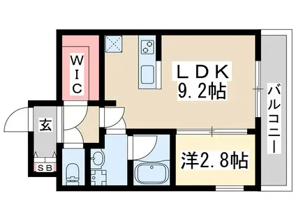 エル・セレーノ新大阪北(1LDK/4階)の間取り写真
