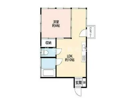 しきマンション(1LDK/4階)の間取り写真