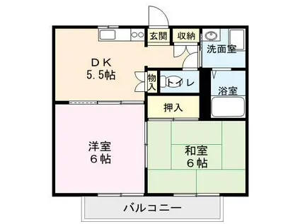 キャラボクII(2DK/2階)の間取り写真