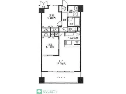 ロングエイトIII(2LDK/7階)の間取り写真