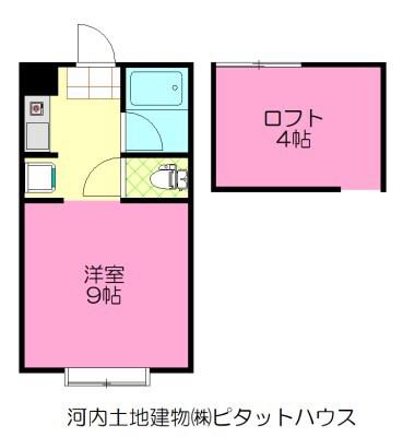 バーナビィシティホーム(ワンルーム/2階)の間取り写真