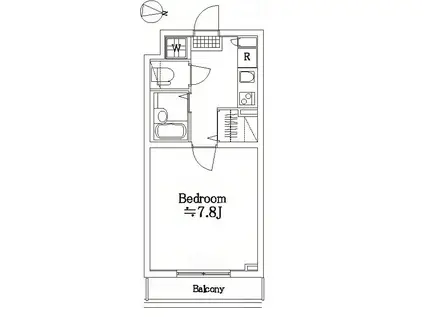 サンテミリオン千歳烏山(1K/4階)の間取り写真