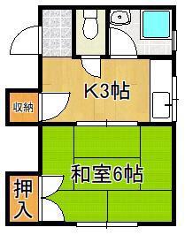 九設ビル(1K/4階)の間取り写真
