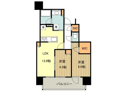 シティタワー国分寺ザ・ツイン イースト(2LDK/22階)の間取り写真