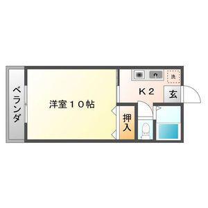 グリーンハイツ(1K/2階)の間取り写真