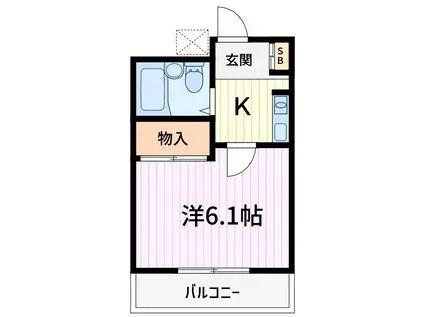 アーバンシティ豊和(1K/2階)の間取り写真