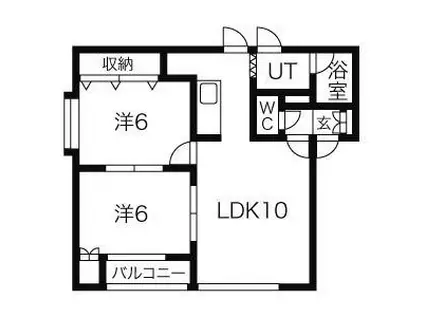 Y・Sコート月寒(2LDK/3階)の間取り写真