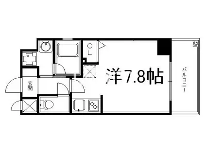 ベラジオ四条大宮II(1K/5階)の間取り写真