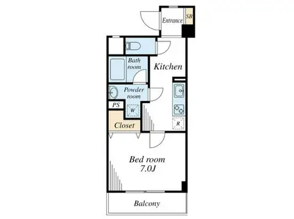 サンライズハイム(1K/4階)の間取り写真