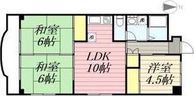 プレズ名古屋入場(3LDK/4階)の間取り写真