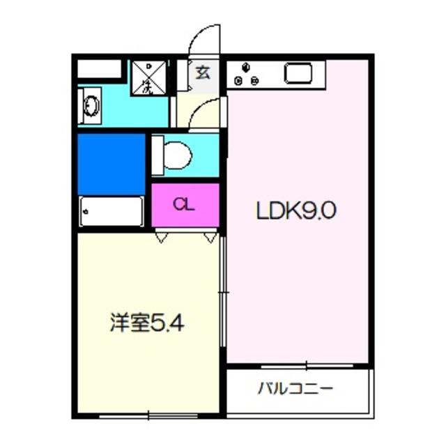 ノワ・メランジュ(1LDK/1階)の間取り写真