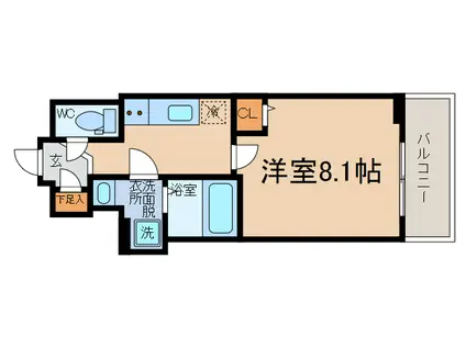 レオンコンフォート難波サウスゲート(1K/9階)の間取り写真