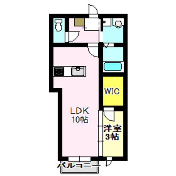 アマポーラ(1LDK/2階)の間取り写真